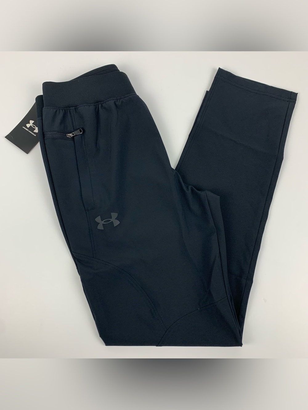 Under Armour Woven Pants Black Lightweight 1387373 Youth Boys Size Medium